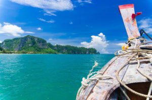 boat floating on the Andaman Sea 