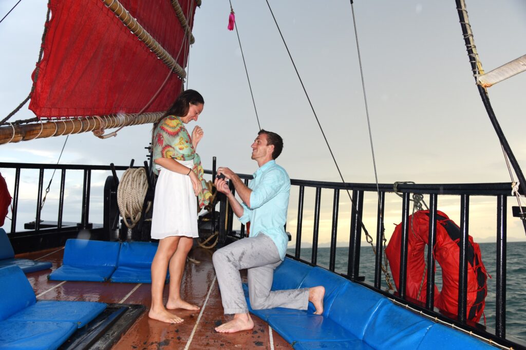 wedding proposal on krabi sunset cruises thailand