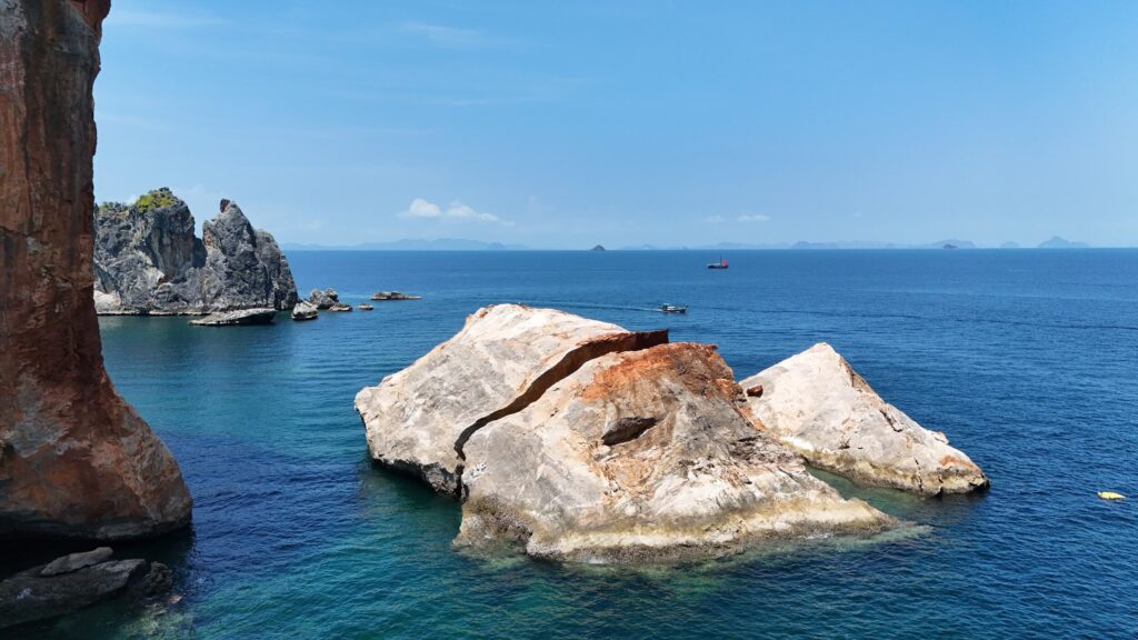 collapsed island near Koh Phi Phi in southern Thailand