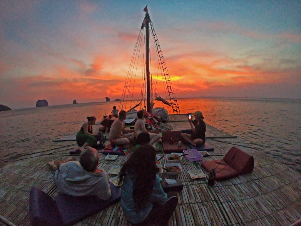 sunset boat trip in krabi