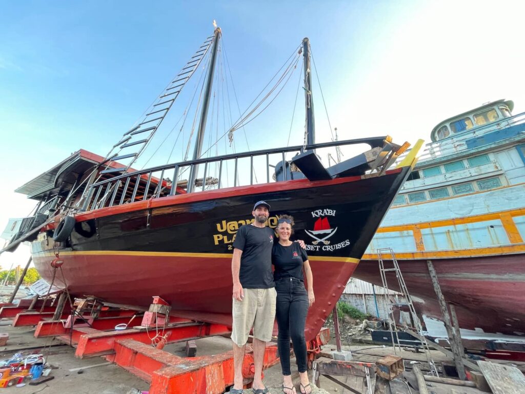 Michael and Carolyn Lakos, Owners Of Krabi Sunset Cruises in Thailand.