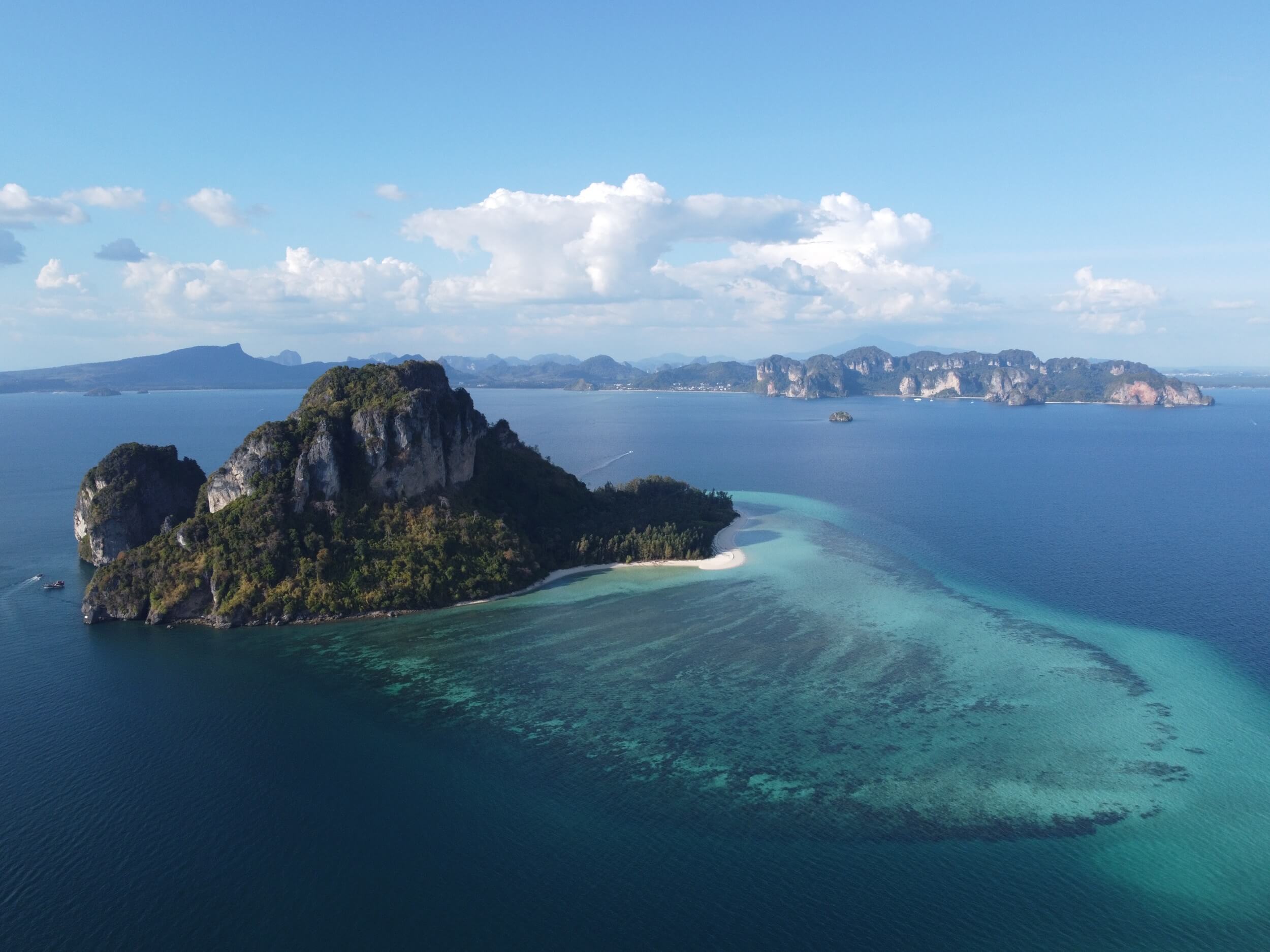 Koh poda drone view - one of the islands on a krabi 4 island tour