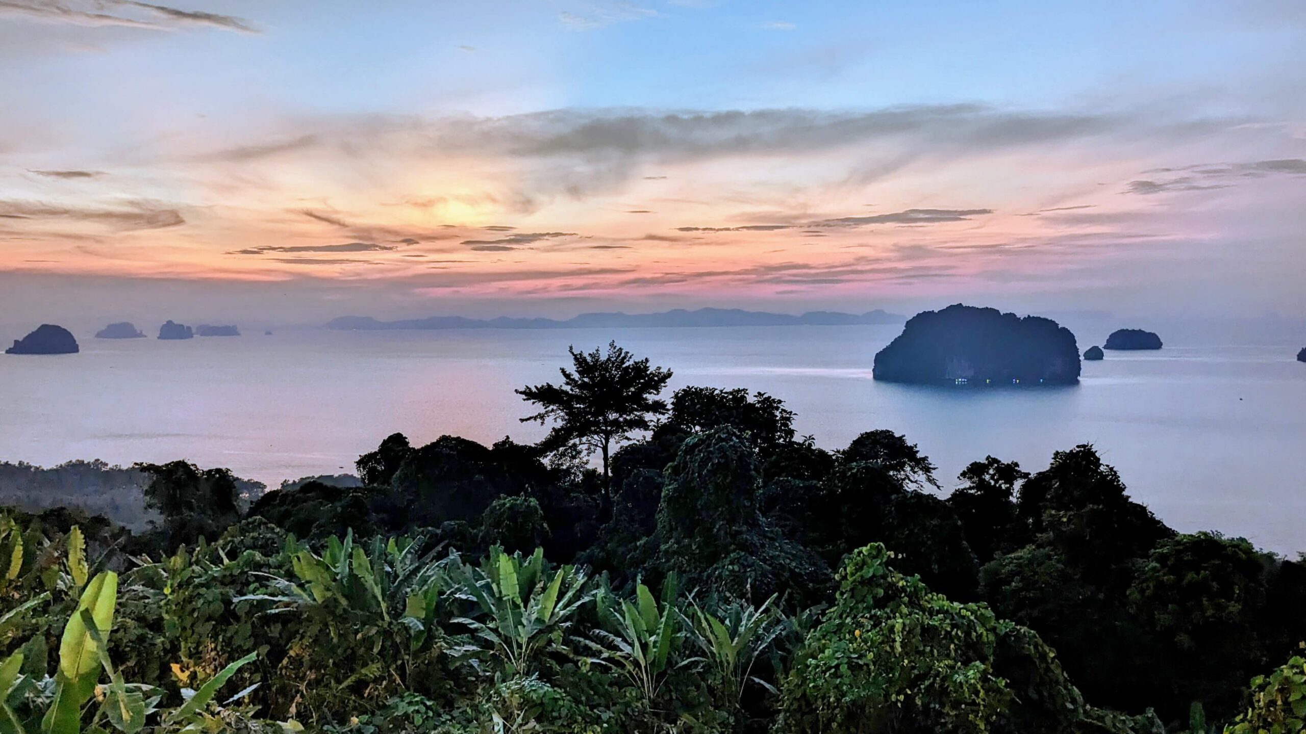 sunset at khaotong hill krabi